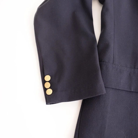 Vintage Farah Clothing Company Navy Double Button 100% Wool Blazer Size 40R - Picture 12 of 16